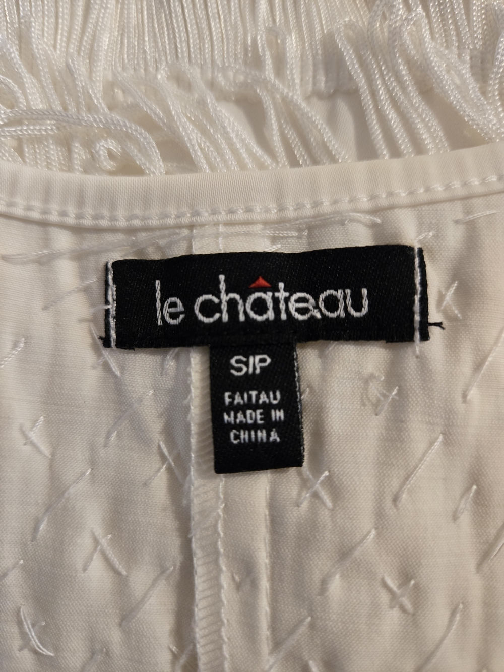 le chateau Ivory Beaded Fringed Cocktail Dress - Picture 8 of 11